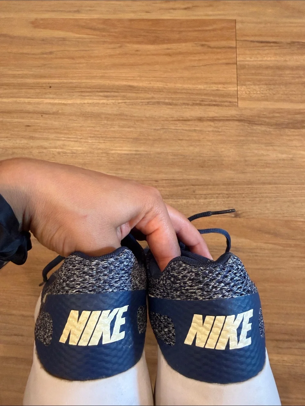 Nike Kids Blue and White Knit Sneakers